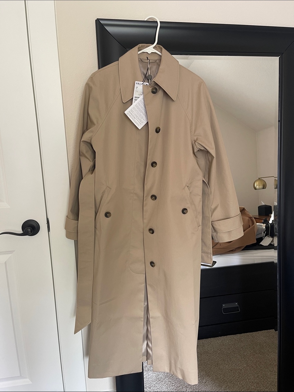 NWT Other Stories beige trench, xs